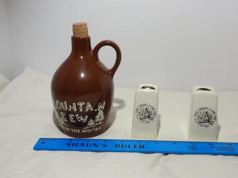 Auction Ohio Whiskey Jug & Season Shakers