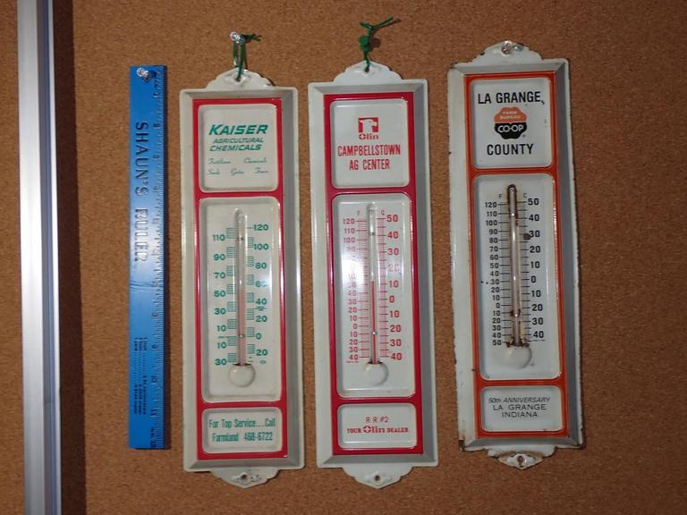 Auction Ohio Advertising Thermometers