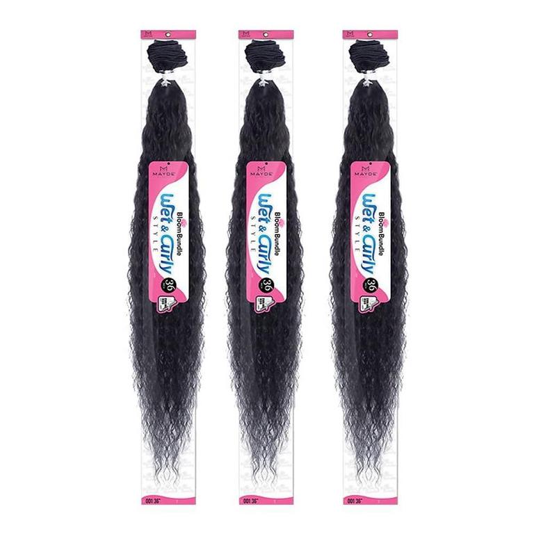 MAYDE WET & CURLY WEAVE 36" 3PK