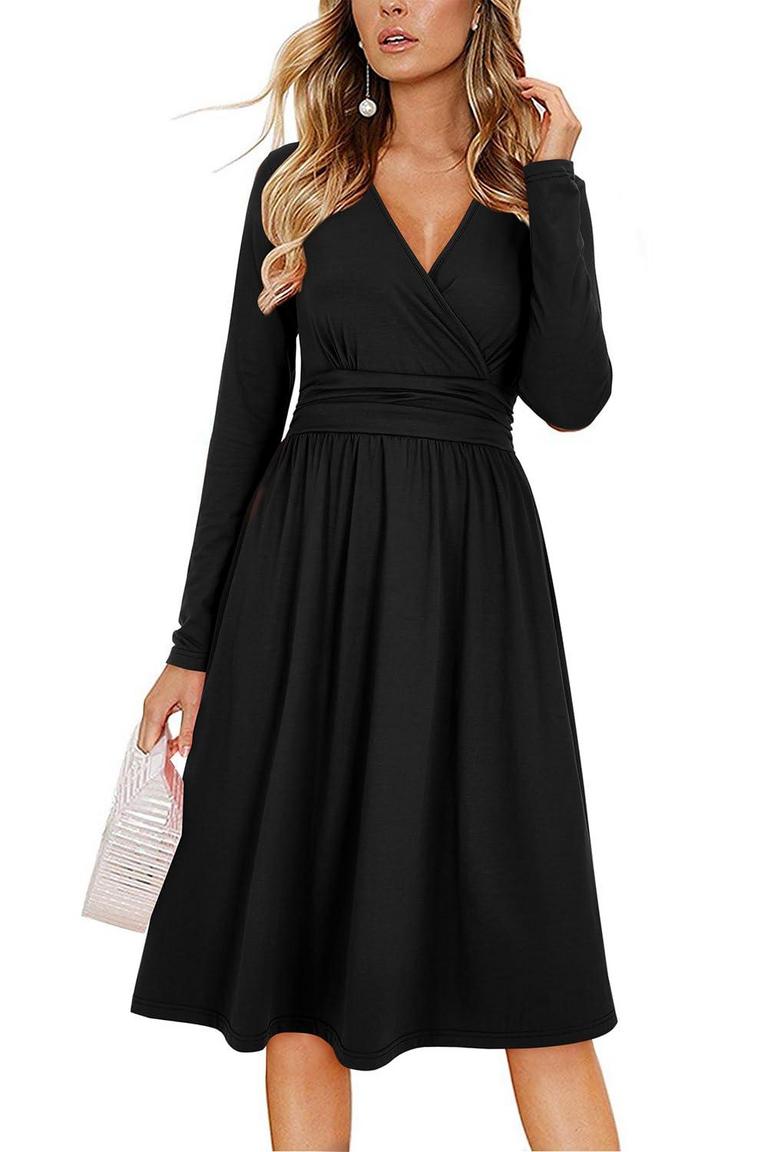 V-NECK PARTY DRESS