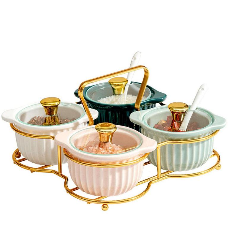 CERAMIC CONDIMENT JARS