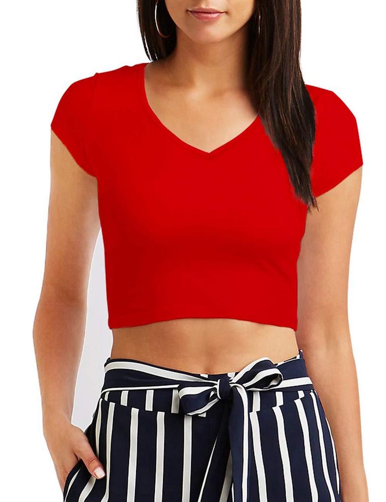 GUBUYI SHORT SLEEVE CROP TOP