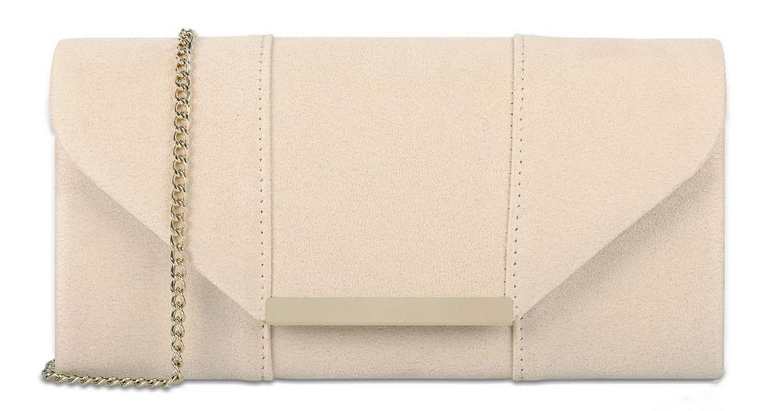 DEXMAY FAUX SUEDE CLUTCH
