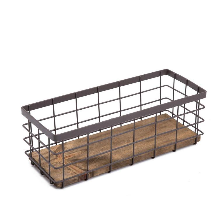 SMALL METAL STORAGE BASKET
