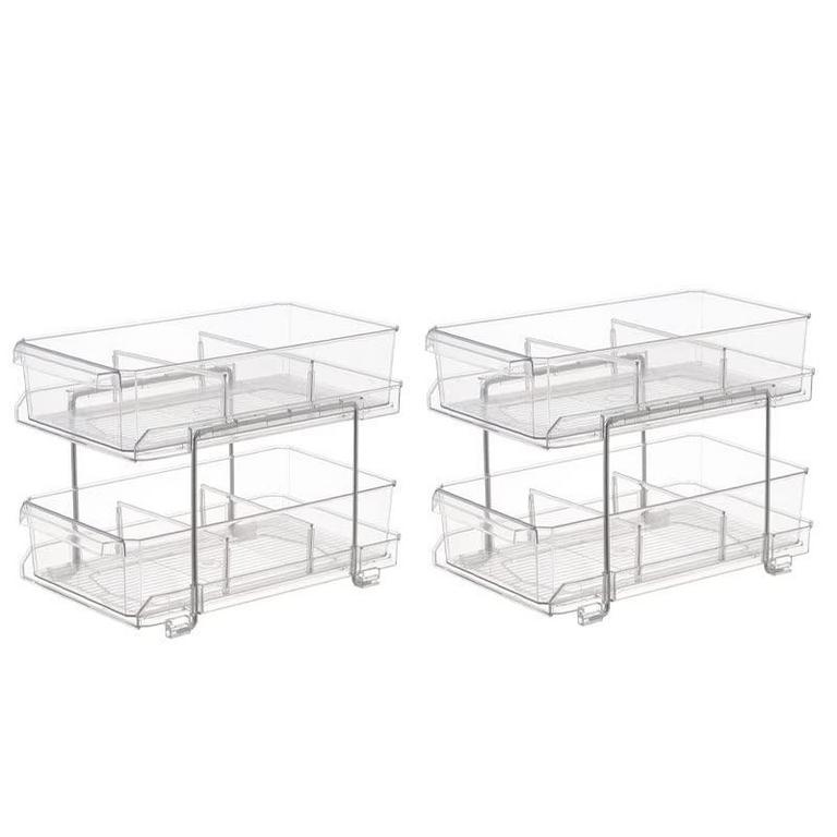2-TIER CLEAR ORGANIZERS 2PK