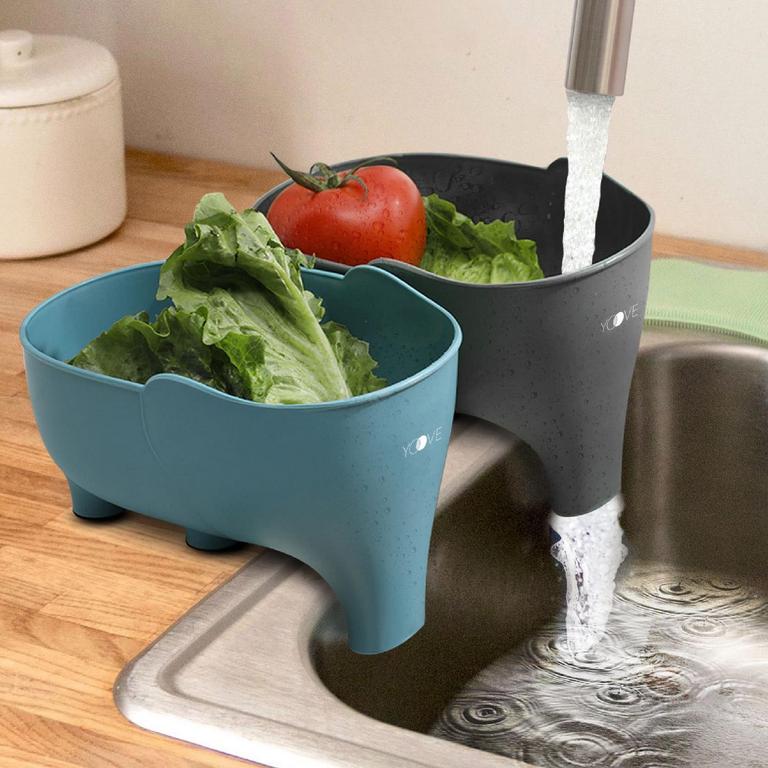 2 ELEPHANT DRAIN BASKETS