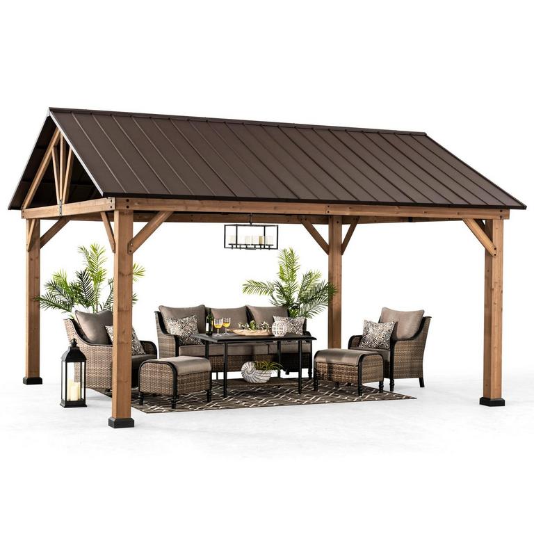 SUNJOY WOOD GAZEBO