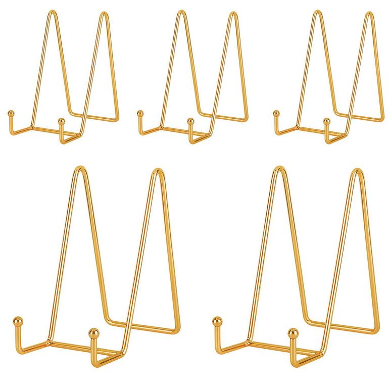 5 GOLD PLATE STANDS