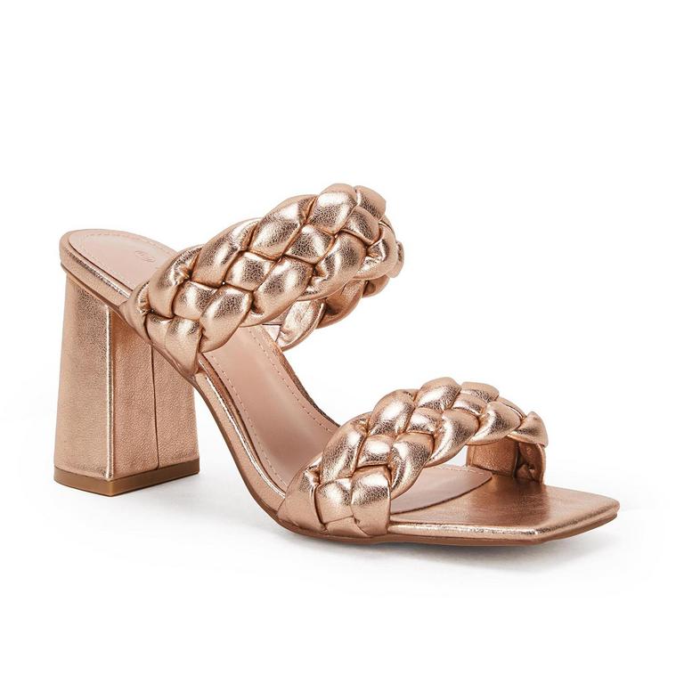 SYKTKMX BRAIDED HEEL SANDALS