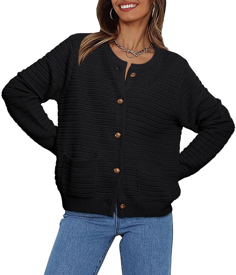 LILLUSORY CARDIGAN L BLACK