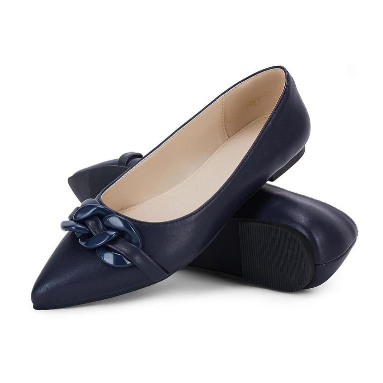 COUTGO CHAIN BALLET FLATS