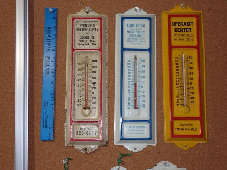 Auction Ohio Advertising Thermometers