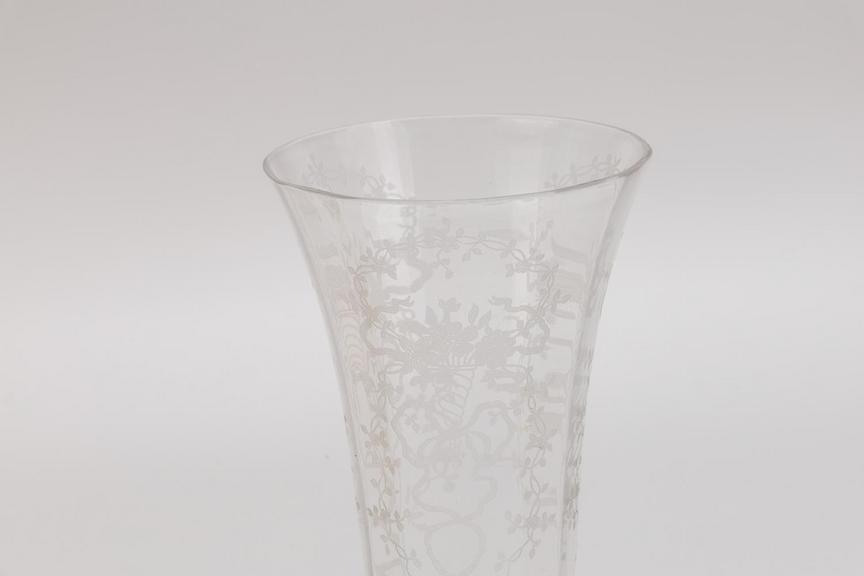 Auction Ohio Fostoria Etched Vase