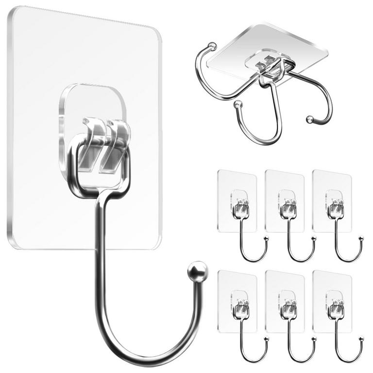 LARGE ADHESIVE WALL HOOKS