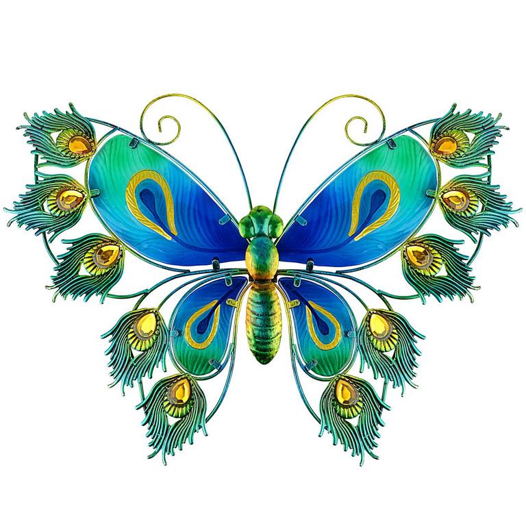 METAL BUTTERFLY WALL DECOR