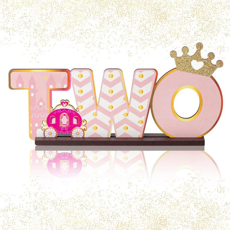 GIRLS 2ND BIRTHDAY CENTERPIECE