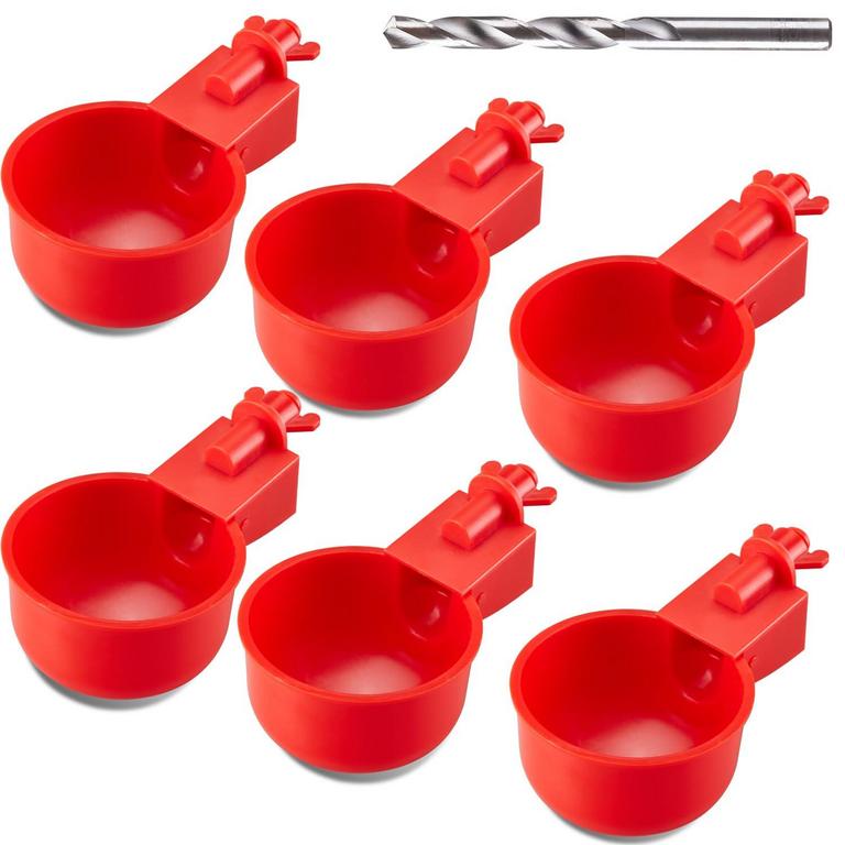 6 CHICKEN WATER CUPS