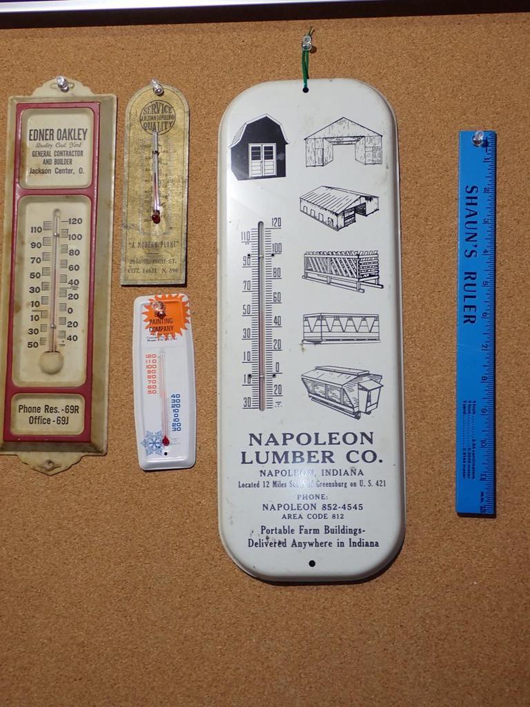 Auction Ohio Advertising Thermometers