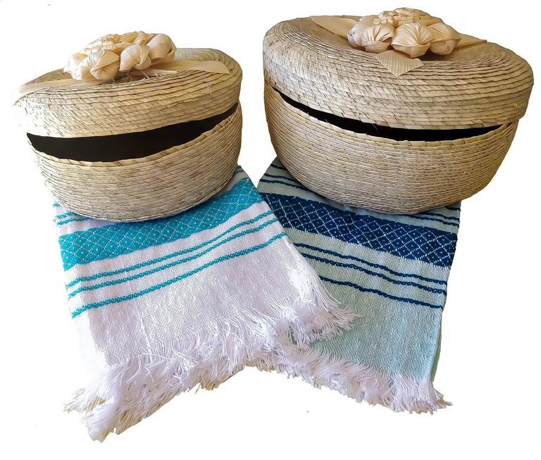 HANDWOVEN BASKET & CLOTHS