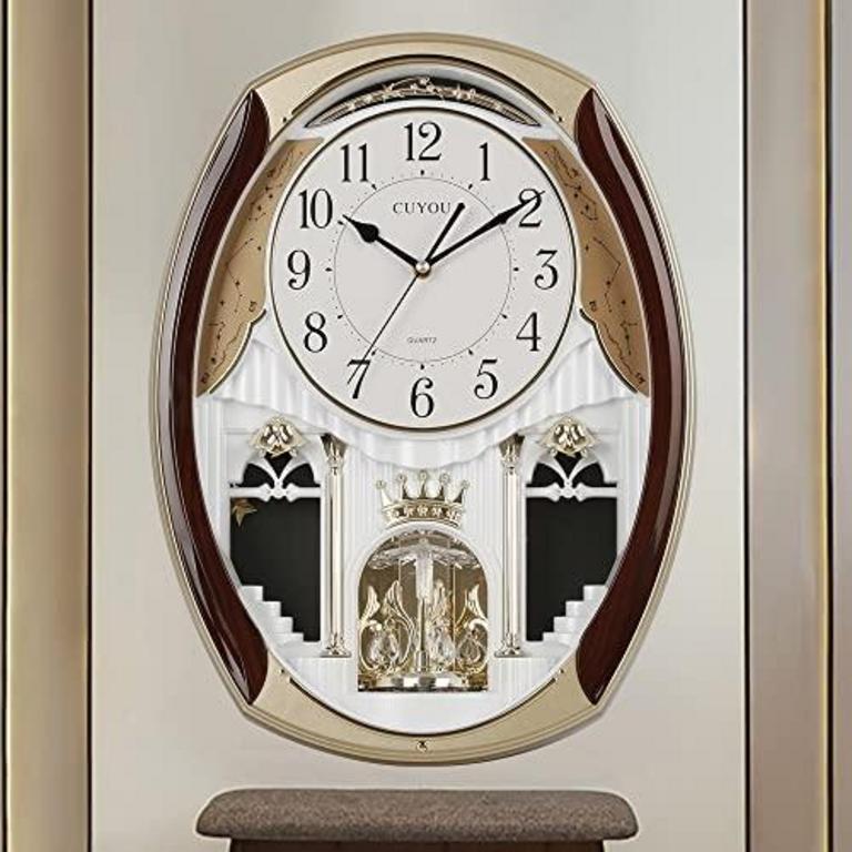 CUYOU 18"X13" MUSIC WALL CLOCK