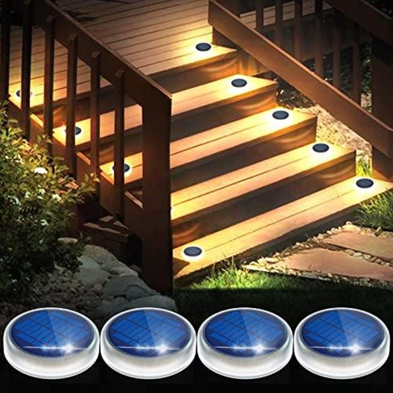 4 YILAIE LED SOLAR DECK LIGHTS
