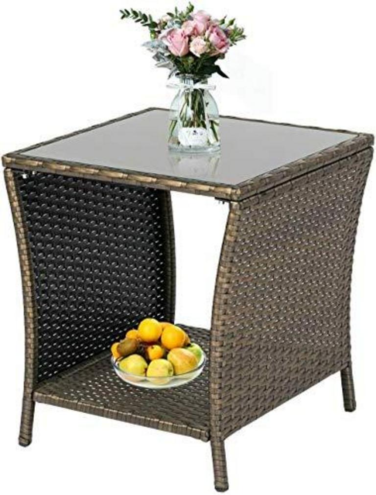 KINTNESS WICKER SIDE TABLE