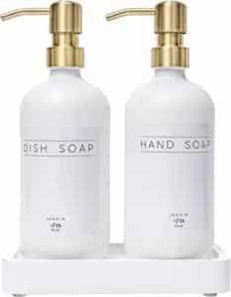 4 JANXIN GLASS SOAP DISPENSERS