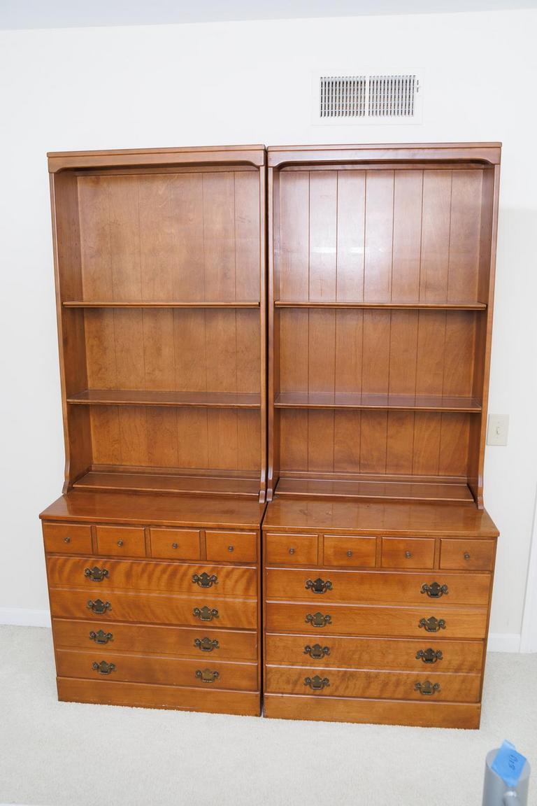 Auction Ohio Vintage Ethan Allen Bookcases