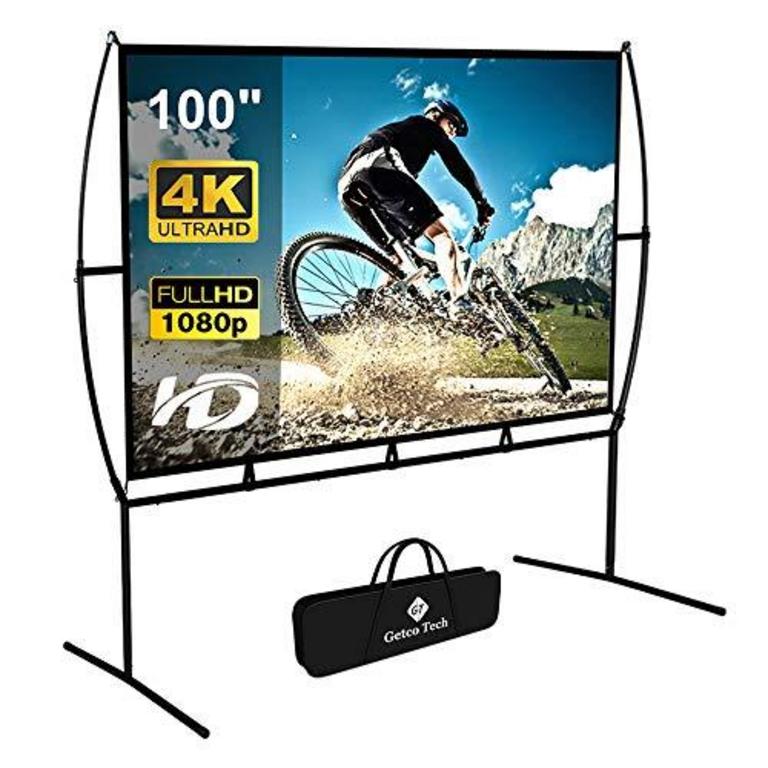 100'' PROJECTOR SCREEN & STAND