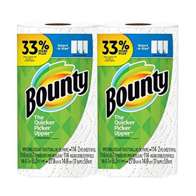 6 BOUNTY 2-PACK PAPER TOWELS