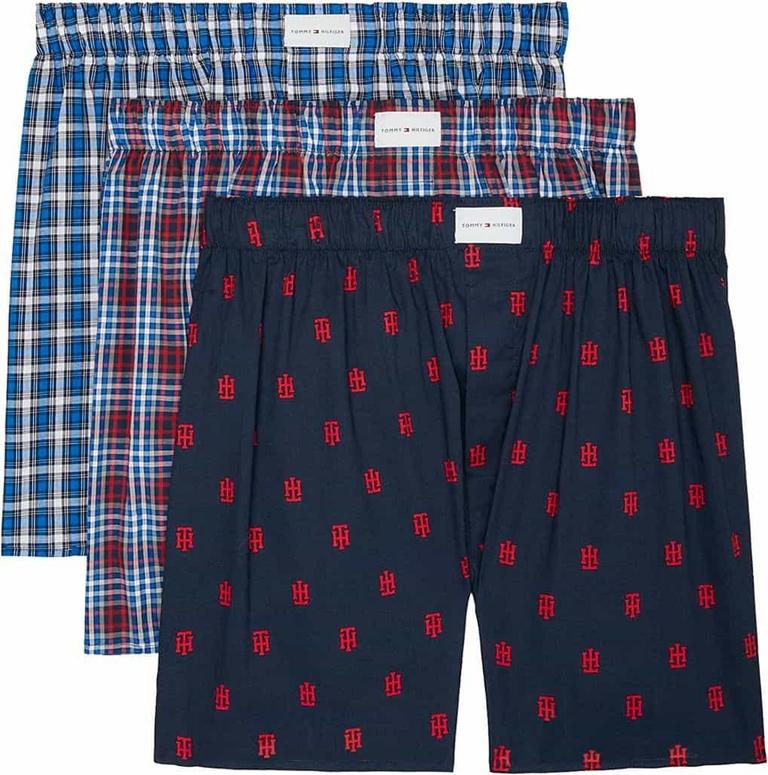 3 TOMMY HILFIGER WOVEN BOXERS