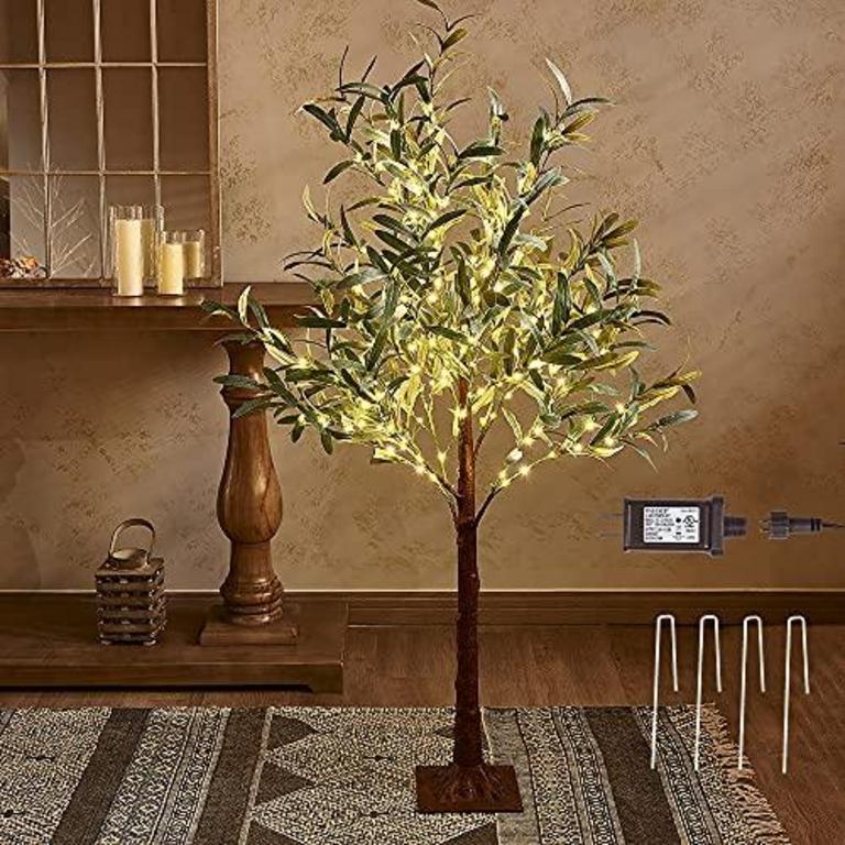 HAIRUI 4' PRE-LIT OLIVE TREE