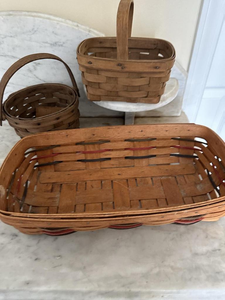Auction Ohio 3 old Longaberger baskets