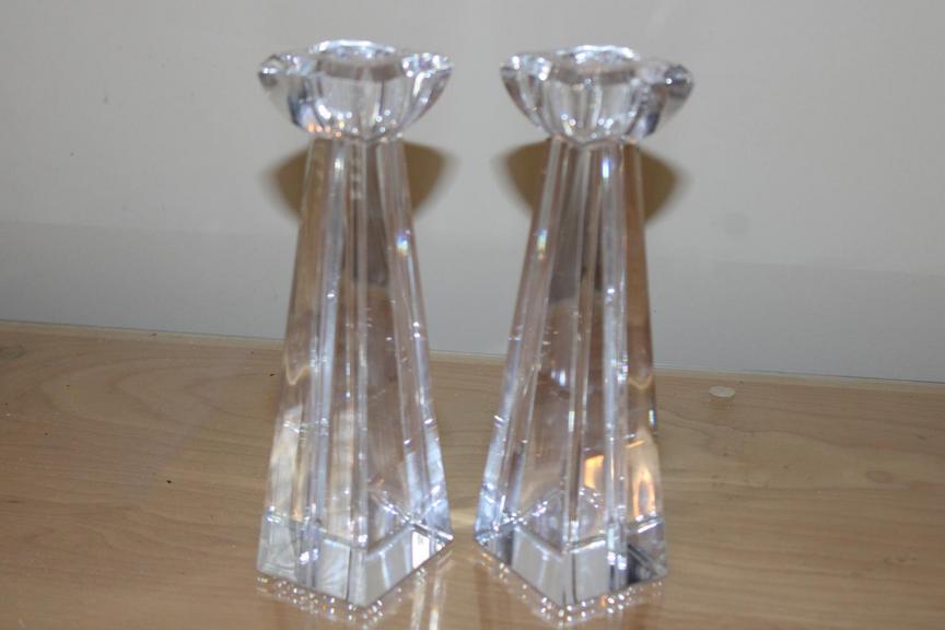 Auction Ohio Waterford Crystal Candlesticks