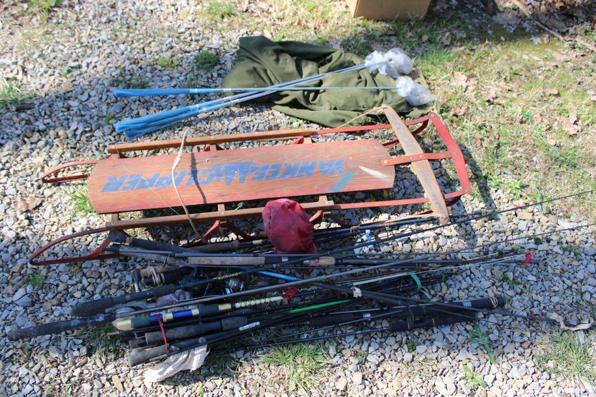 Auction Ohio Sled, Golf Clubs, Fishing Rods
