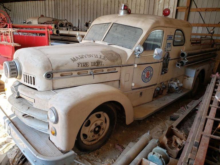 Auction Ohio 1956 Seagrave Firetruck