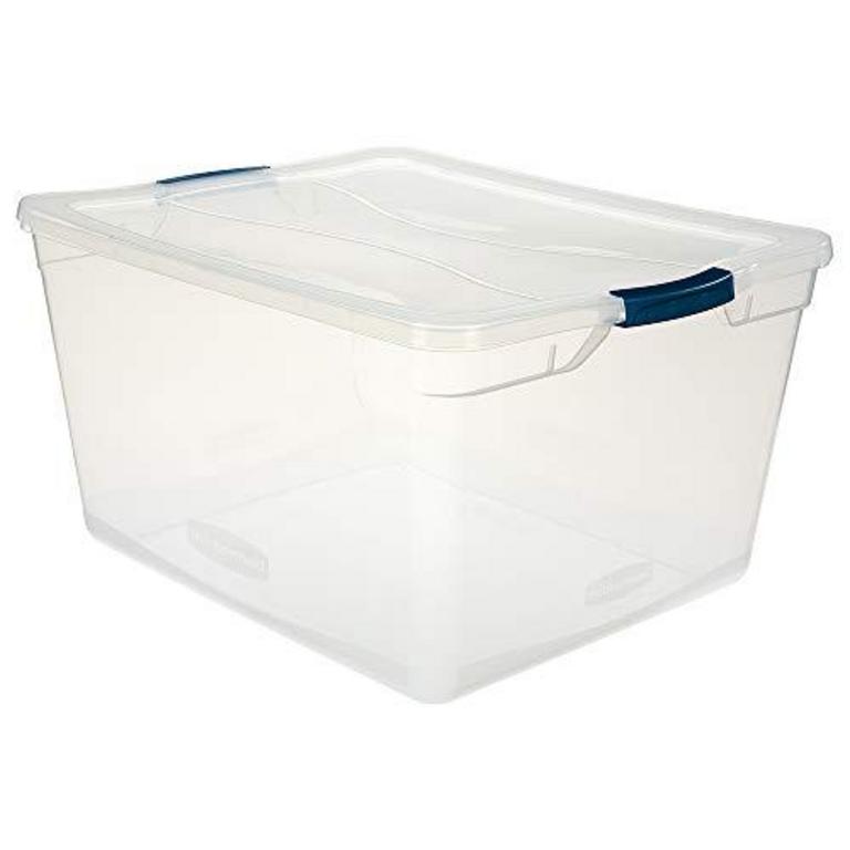 4 RUBBERMAID STORAGE TOTES