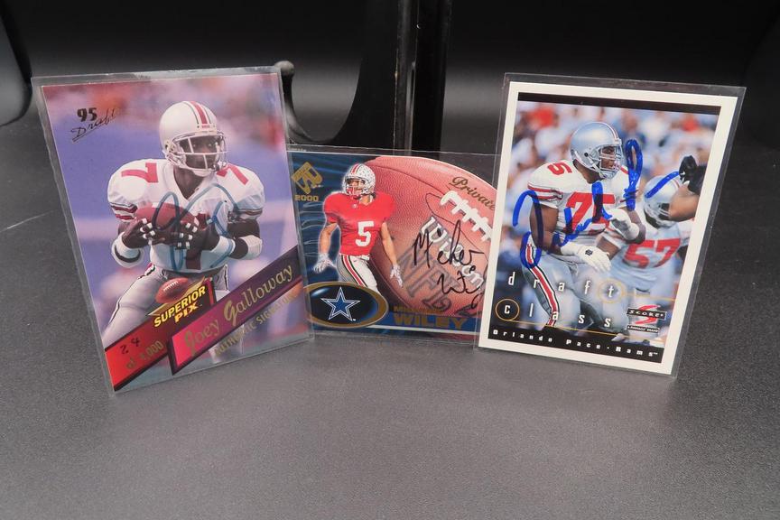 Auction Ohio Autographed Football Card Lot