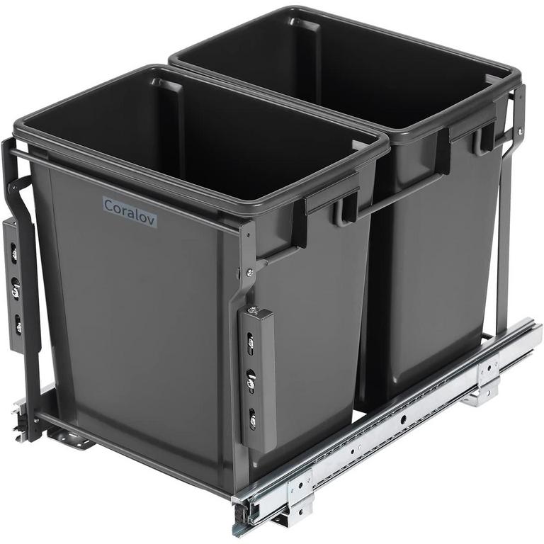 8-GAL PULL-OUT DUAL TRASH CAN