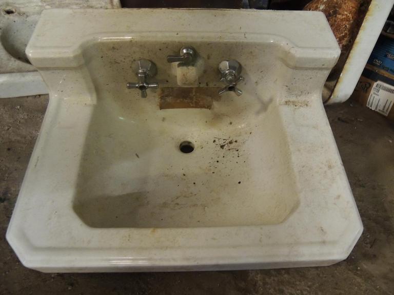 Auction Ohio Vintage Porcelain Sink Top