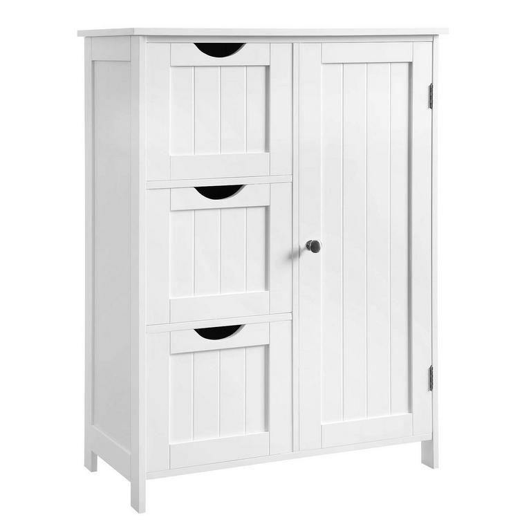 WHITE BATHROOM STORAGE CABINET