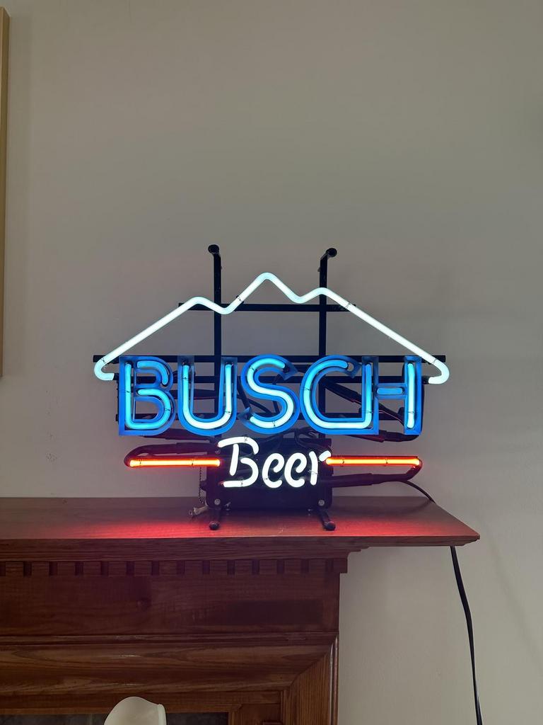 Auction Ohio Neon sign Busch