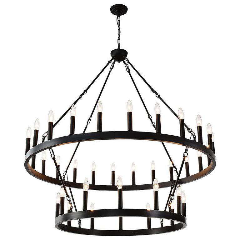 YIKRFIAE 48'' WHEEL CHANDELIER