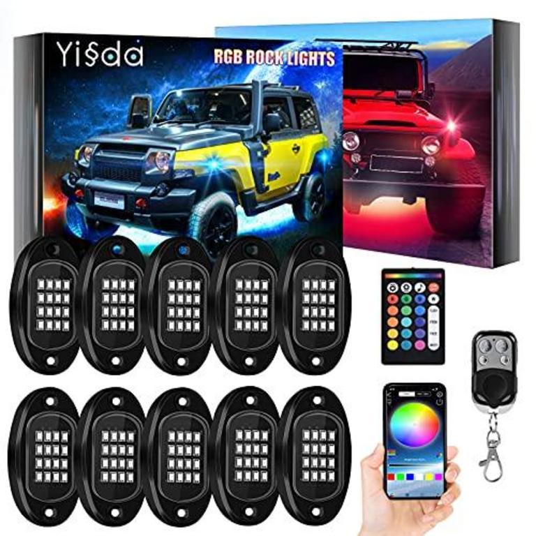 10 YISSDA LED ROCK LIGHTS