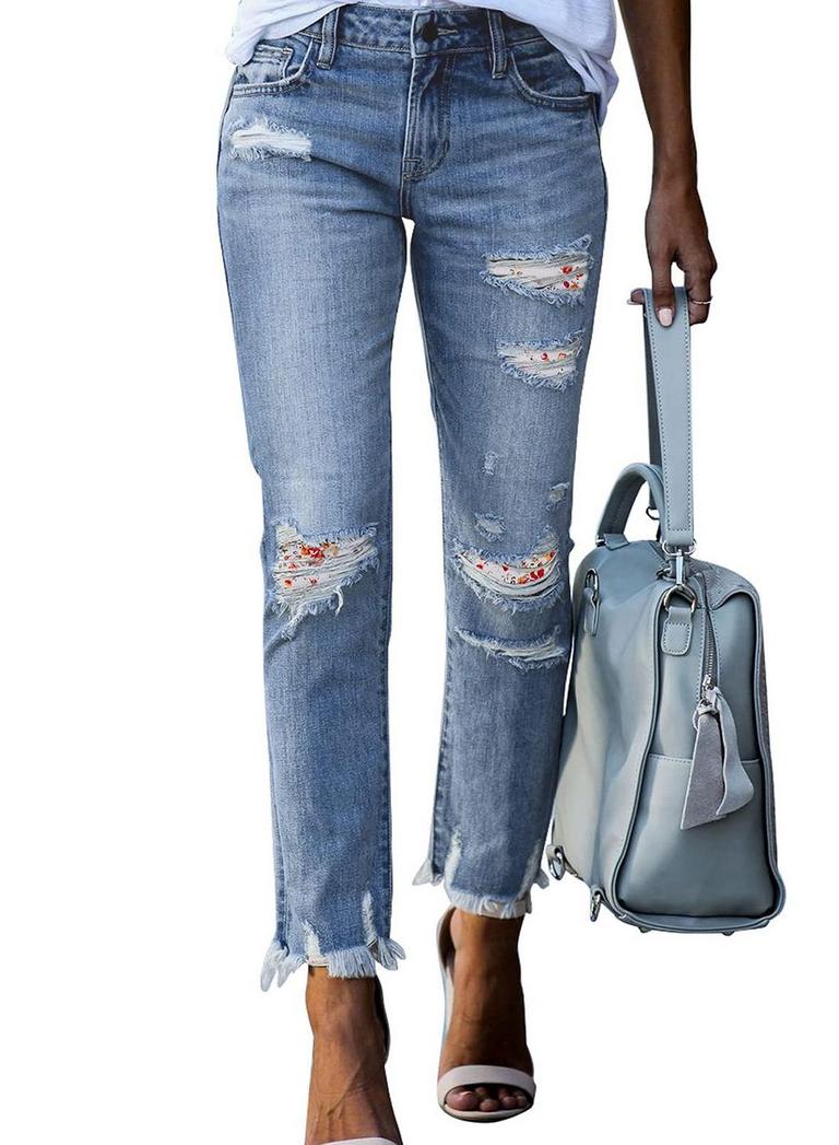 HAPPY SAILED S RIPPED JEANS