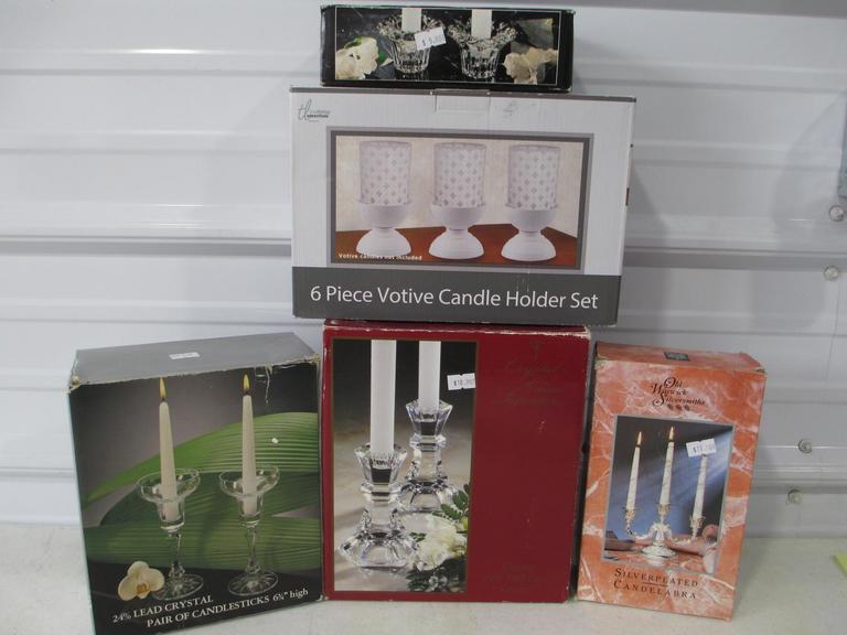 Auction Ohio Assorted Lot of Candle Holders