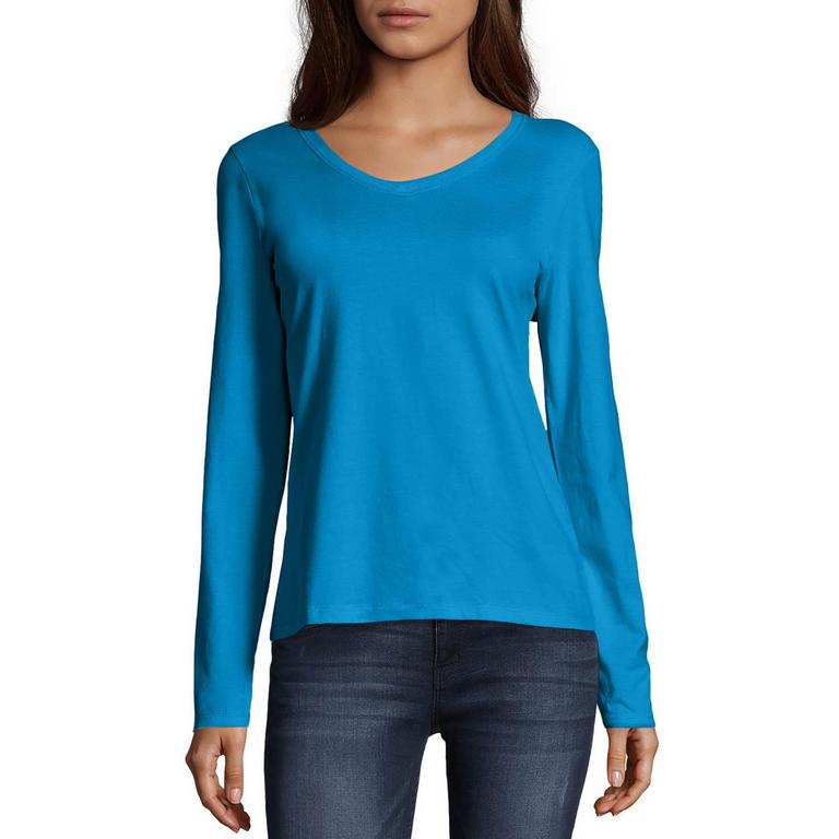 HANES V-NECK TSHIRT W SZ M