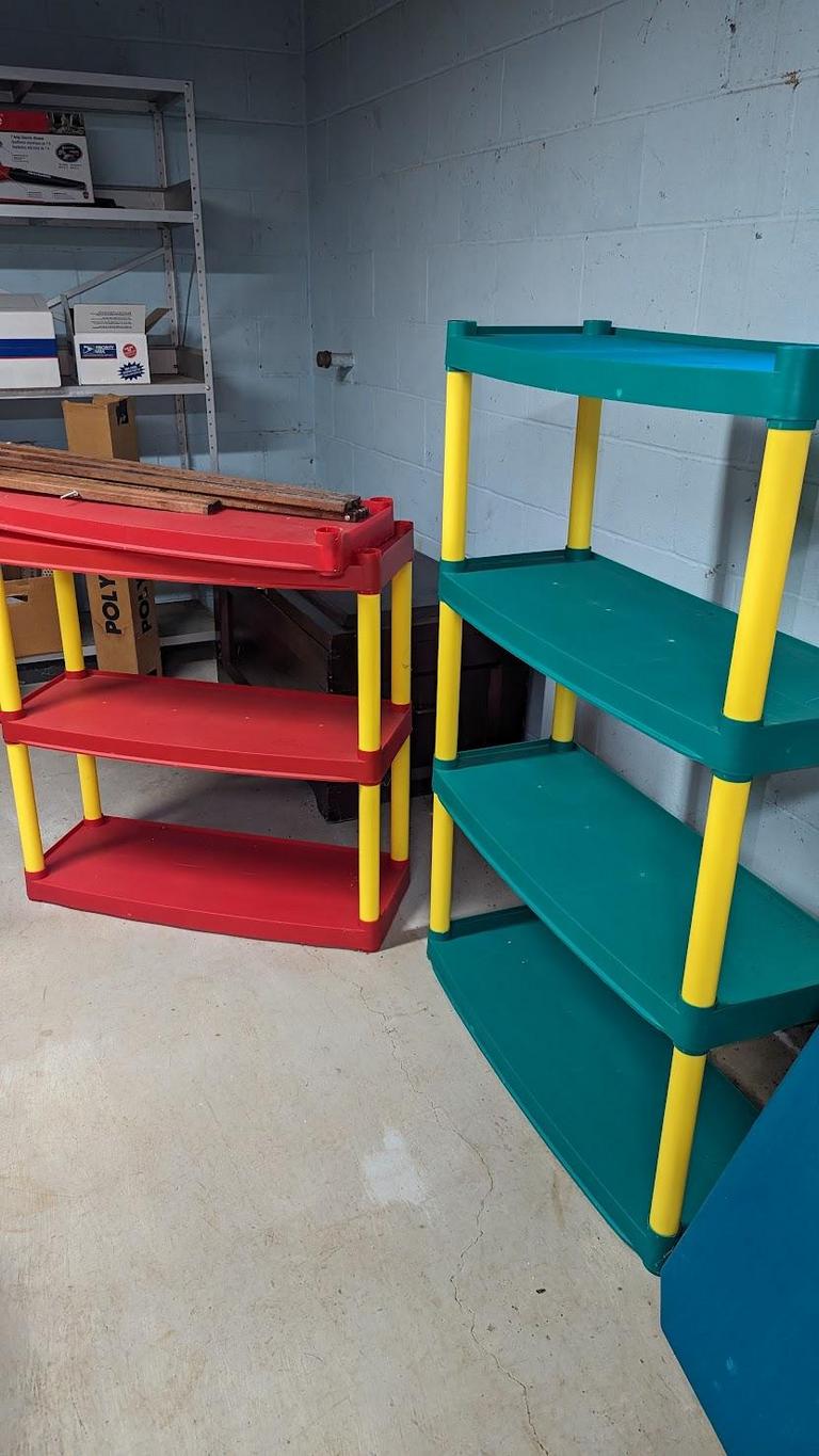 Auction Ohio Plastic storage shelves