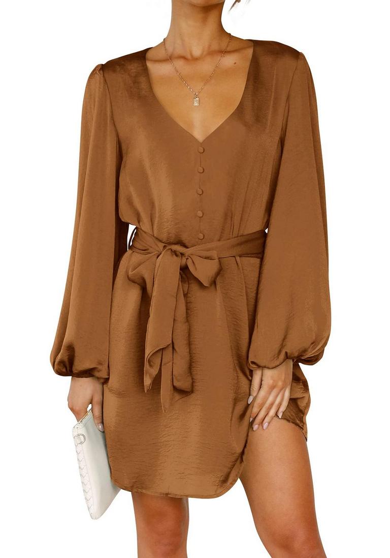 PRETTYGARDEN SATIN DRESS M