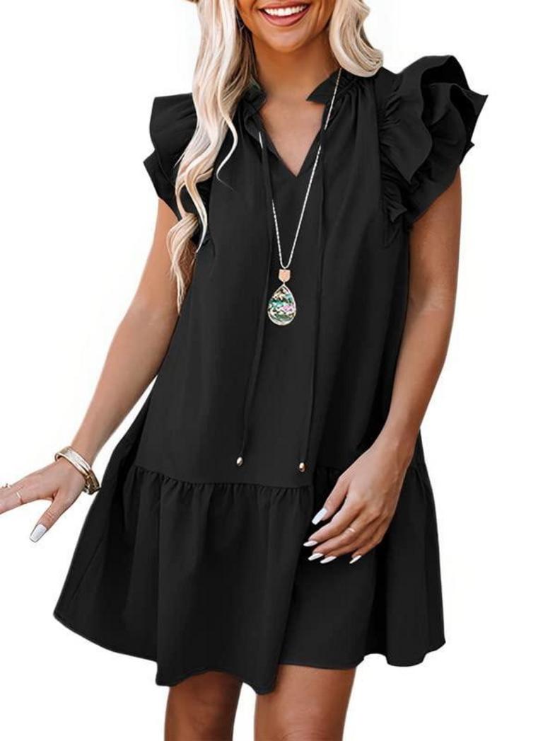 DOKOTOO V-NECK DRESS S